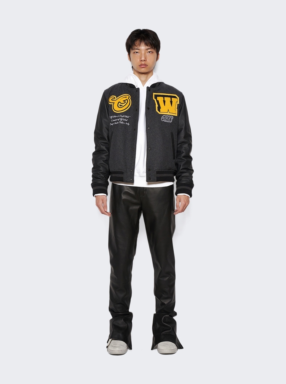 Belted Leather Super Skinny Pants Black - 2