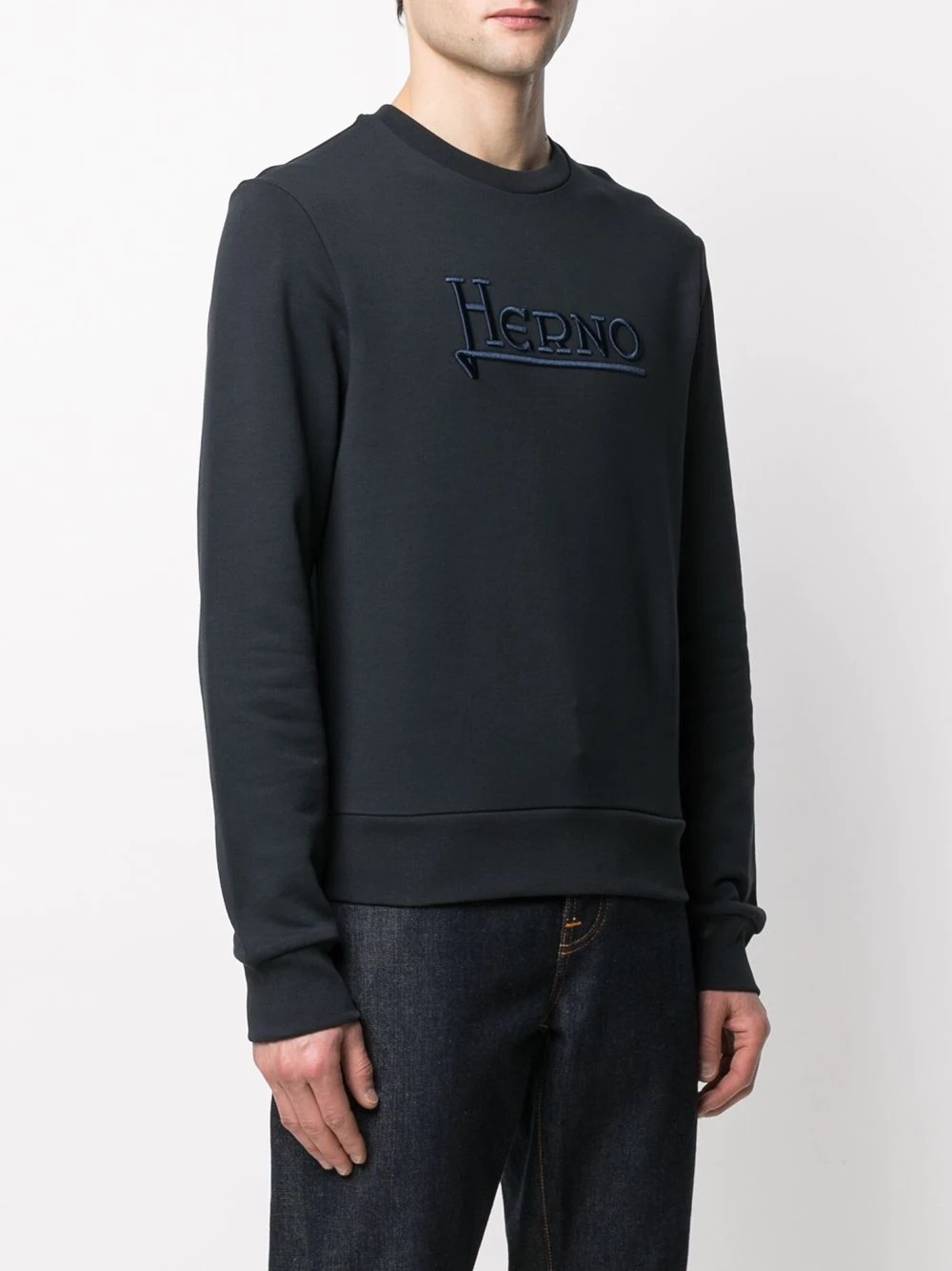 logo-embroidered sweatshirt - 3