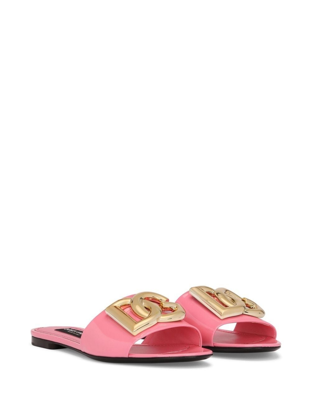 DG-logo patent leather sandals - 2