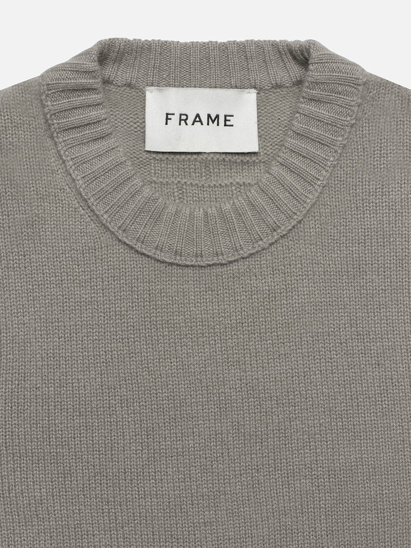 Cashmere Crewneck Sweater in Stone Beige 2
