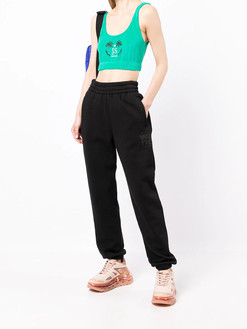 terry-cloth effect cropped top - 2