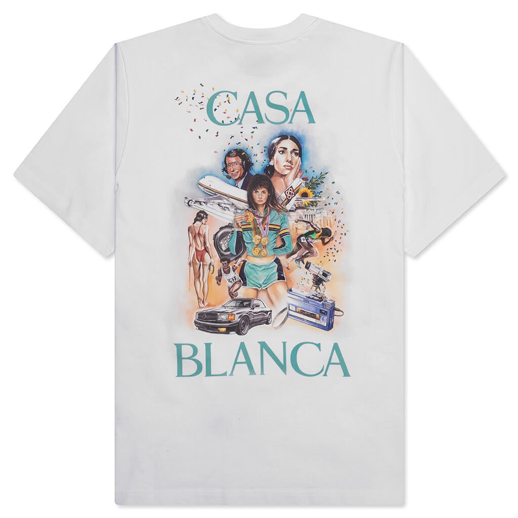 【関税込み】Casablanca ホワイト Celebration Du Sport Tシャツ Celebration Du Sport Printed T-Shirt | GATE