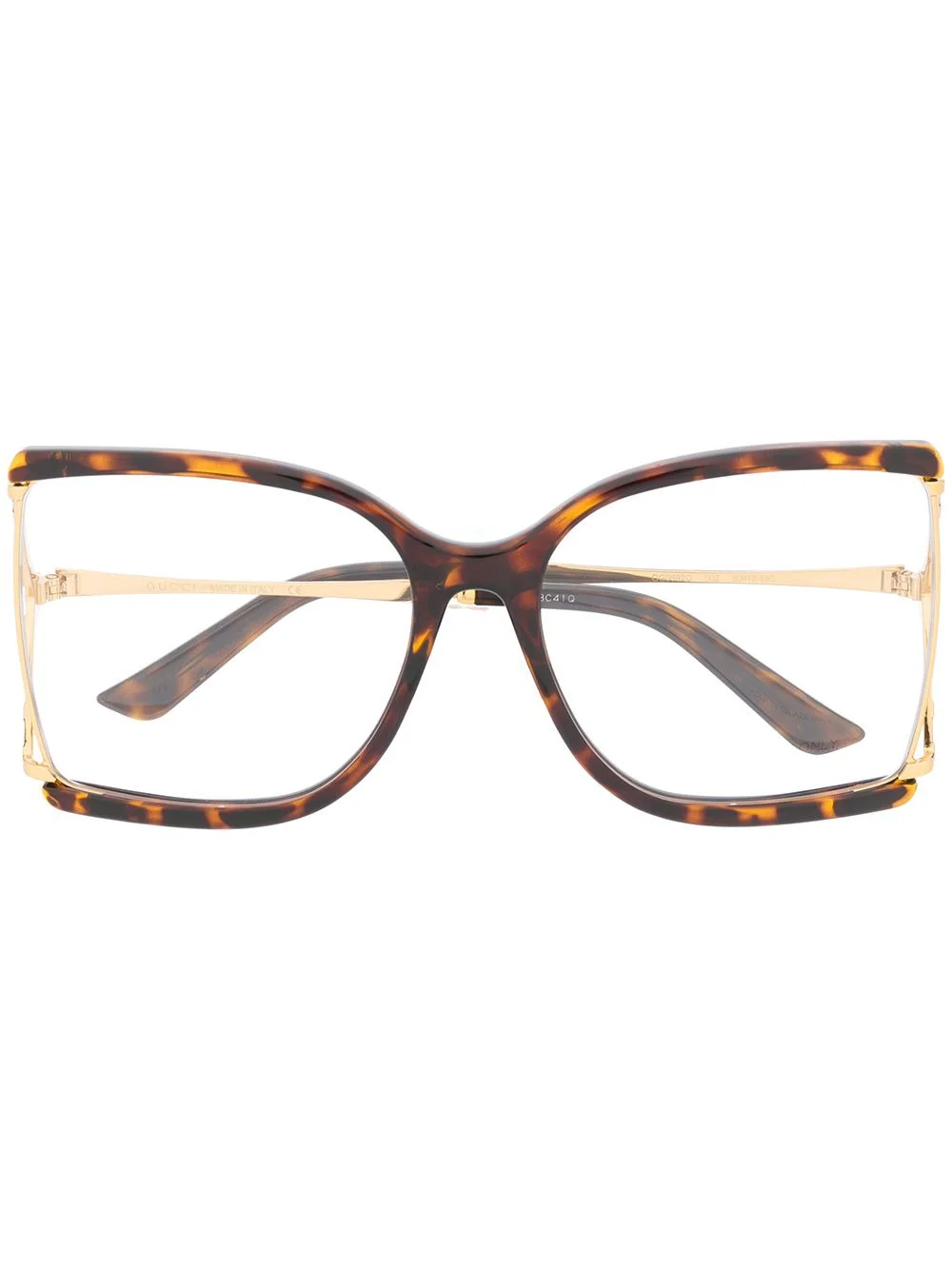 oversized-frame tortoiseshell glasses - 1