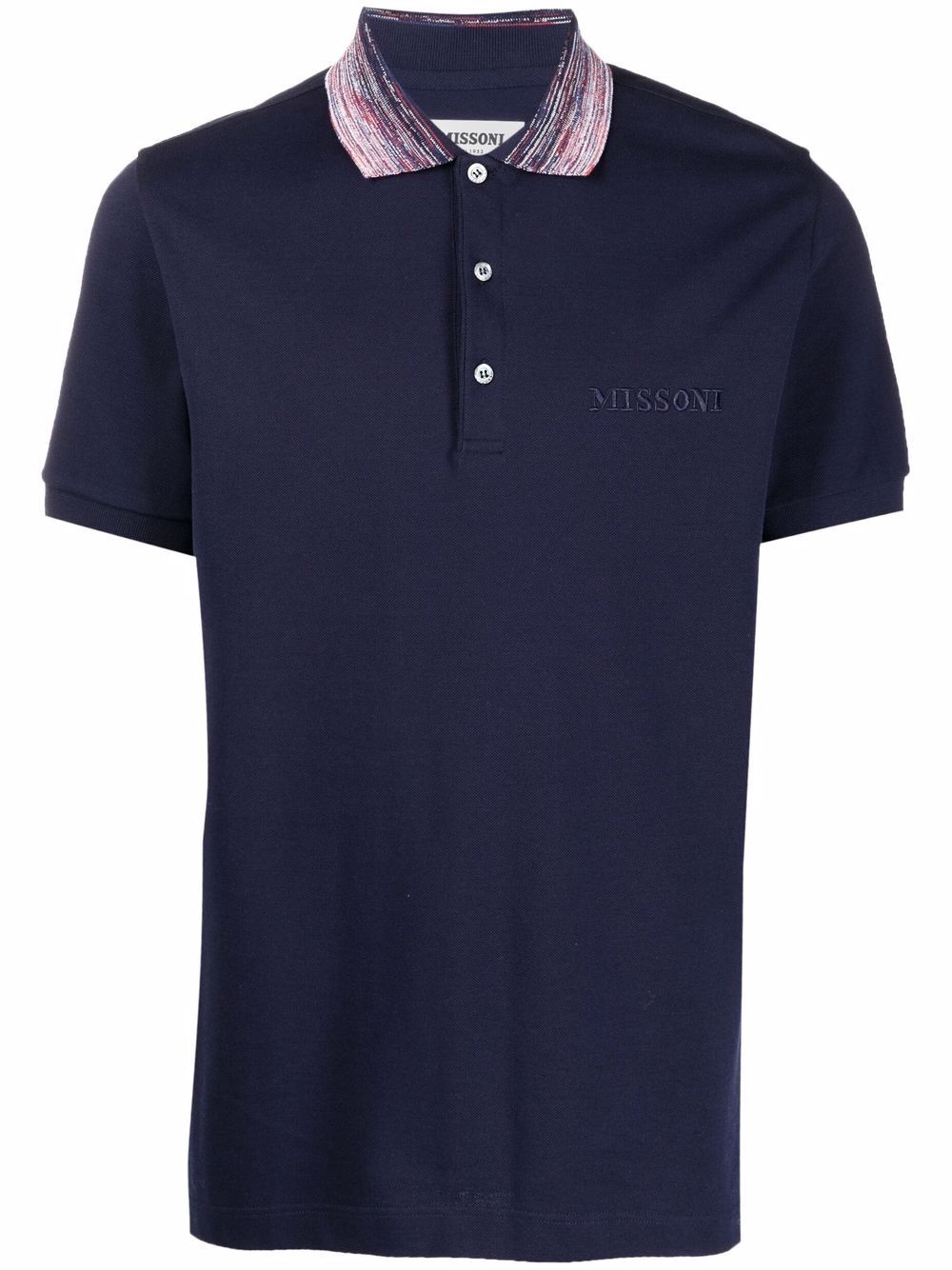 logo-embroidered polo shirt - 1