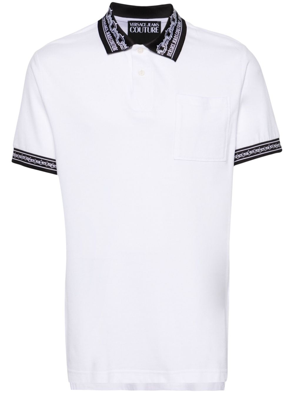 contrasting-trim piquÃ© polo shirt - 1