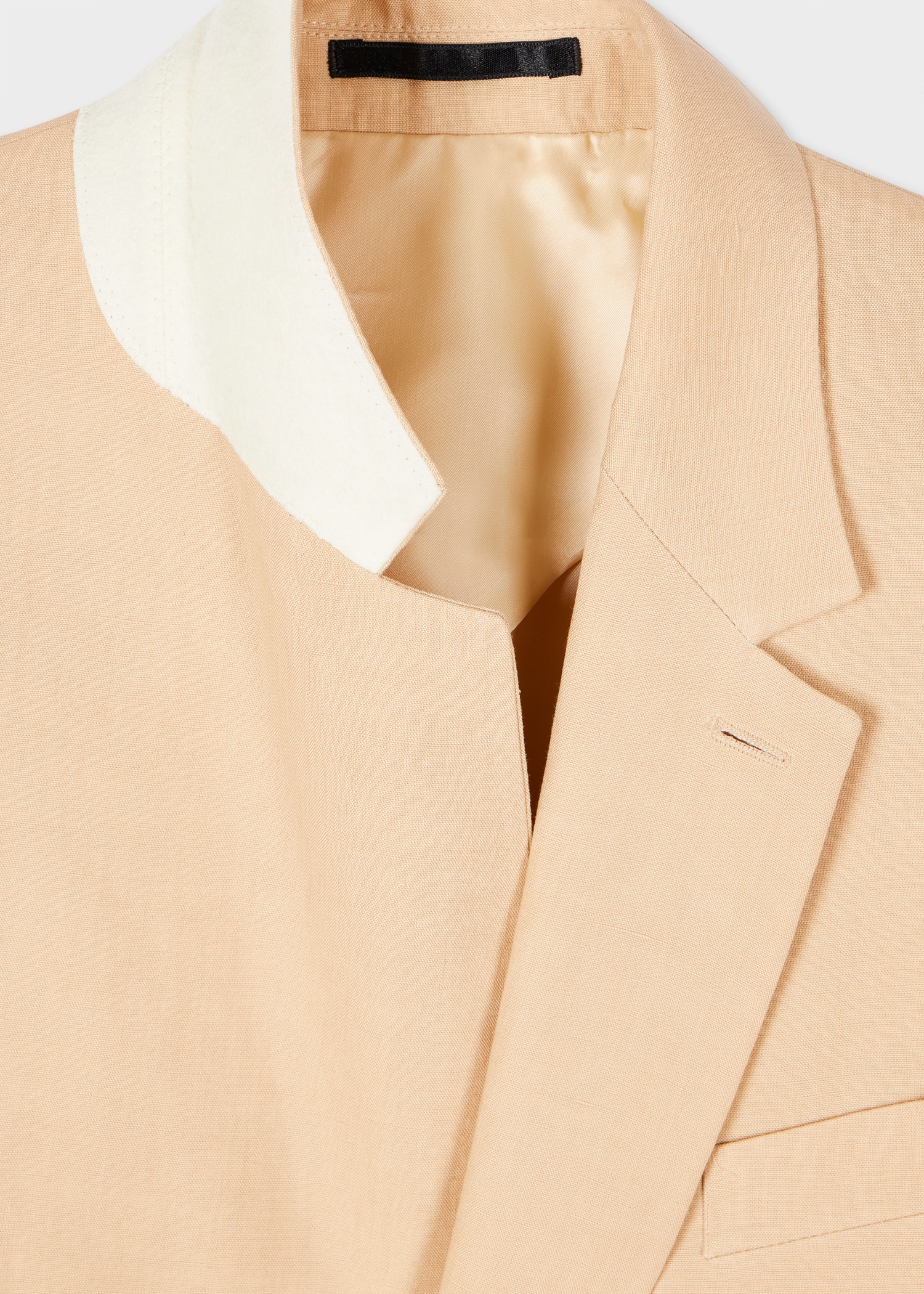 Beige Linen Buggy-Lined Blazer - 5