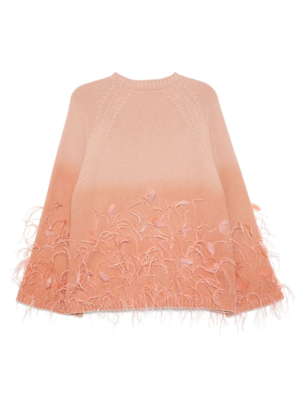 feather embellished knit sweater - 2