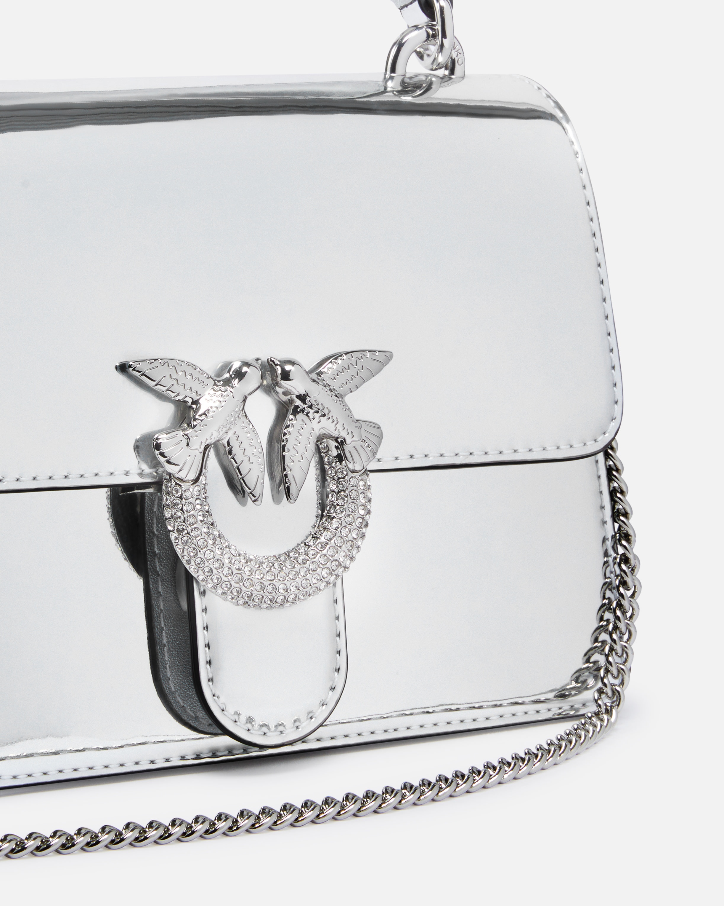 MINI LOVE BAG HANDBAG WITH GOLDEN MIRROR EFFECT - 3