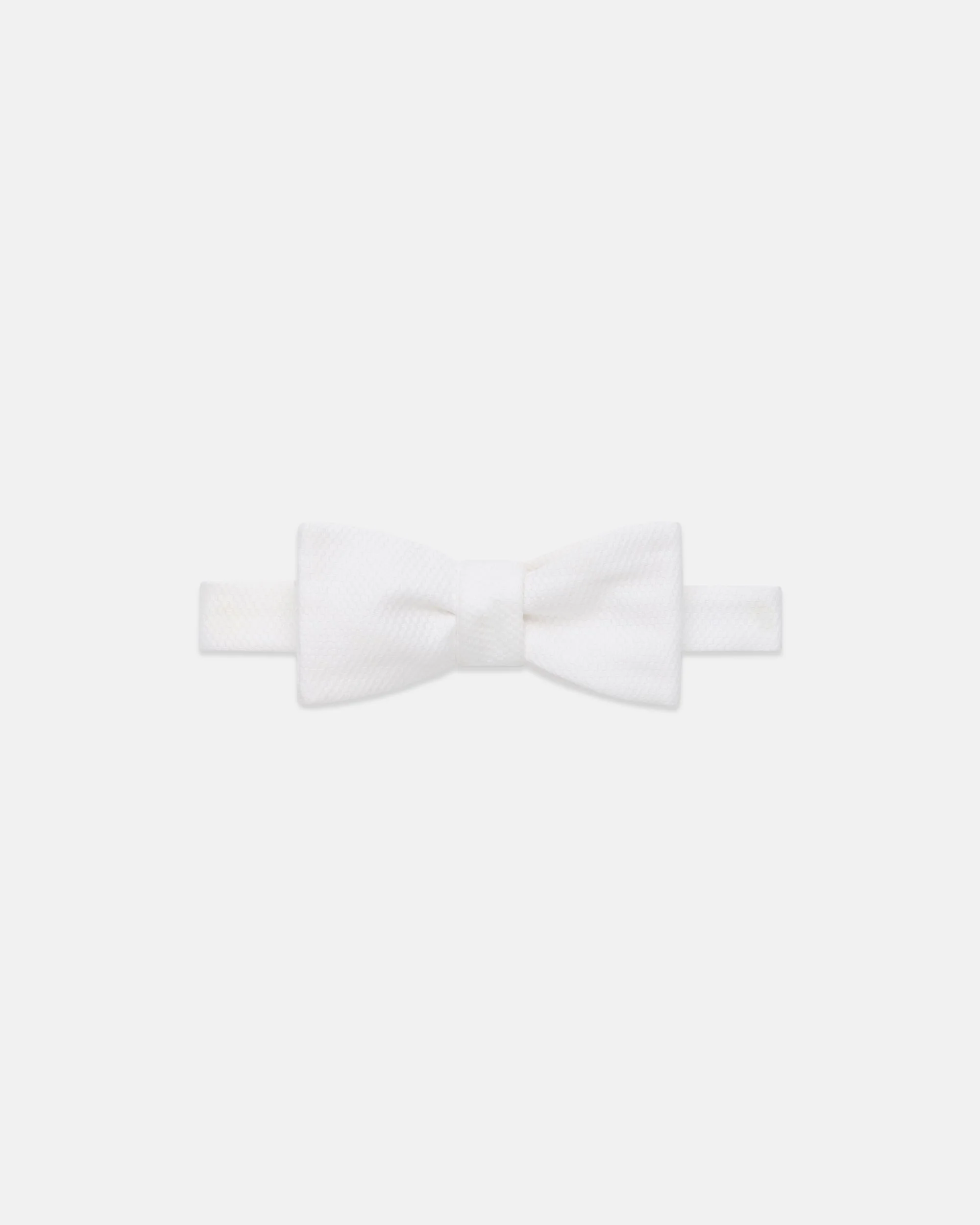 MADE-IN-USA COTTON PIQUE SELF-TIE FORMAL BOW TIE - 1