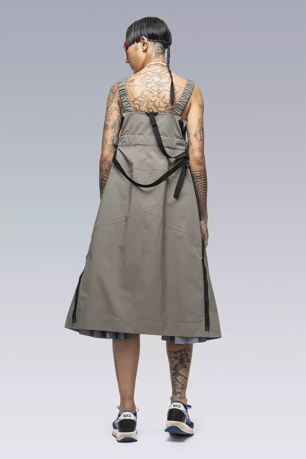 SAC-D6012 sacai / ACRONYM Dress Alpha Green - 4