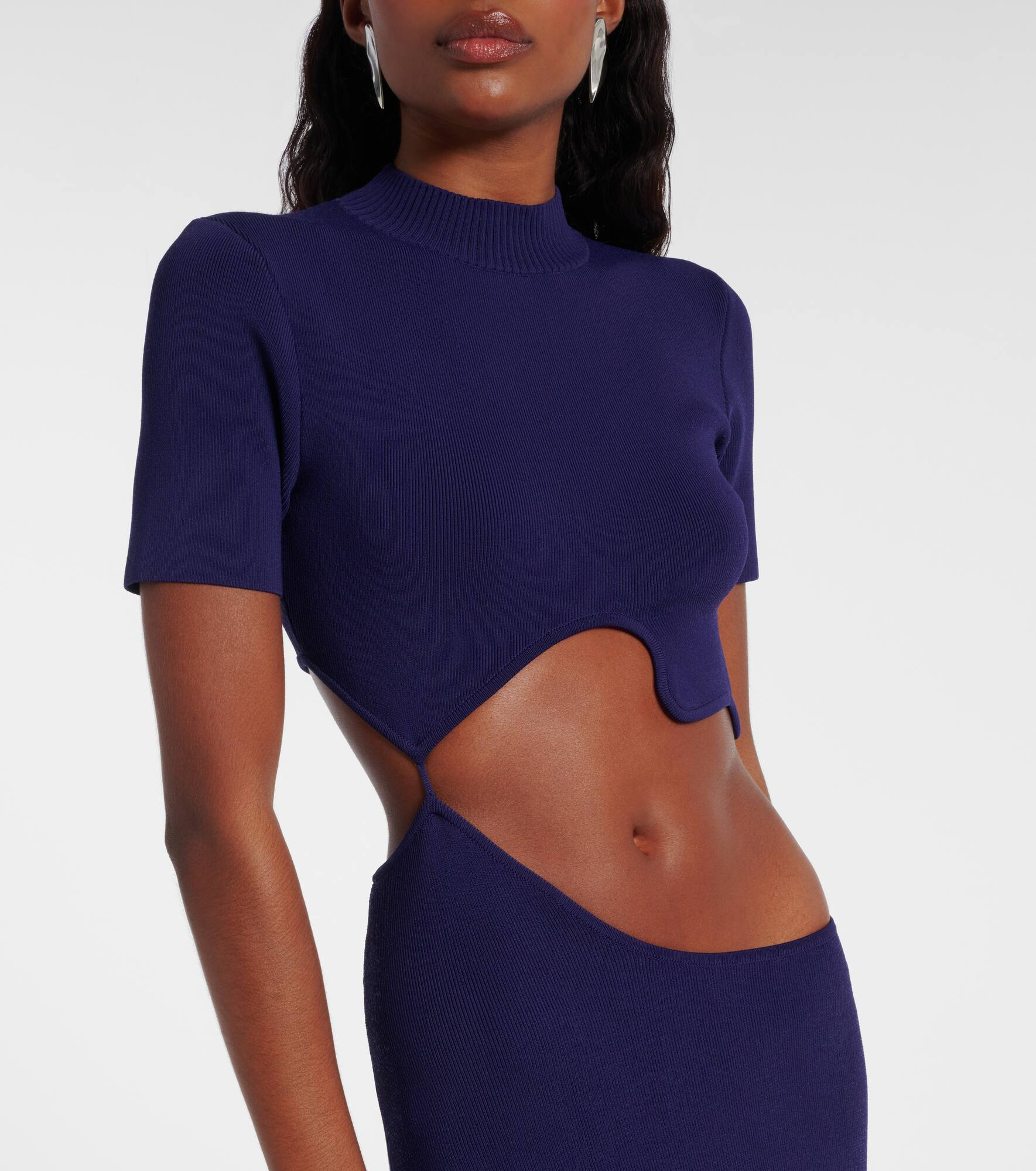 Lattice Separation cutout maxi dress - 4