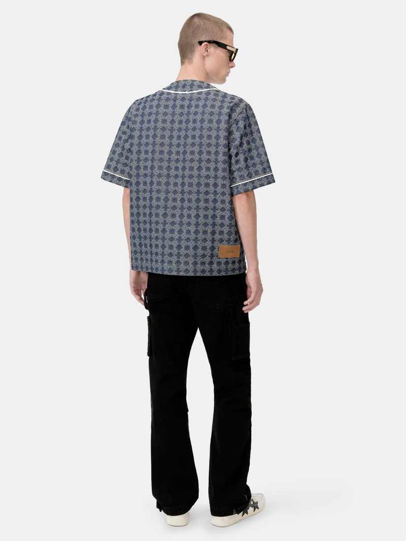 AMIRI MA QUAD DENIM BASEBALL SHIRT outlook