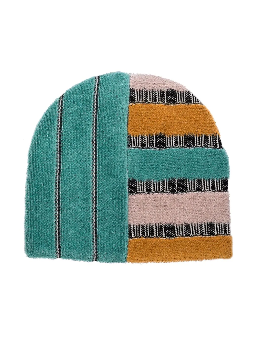 stripe knitted beanie - 3