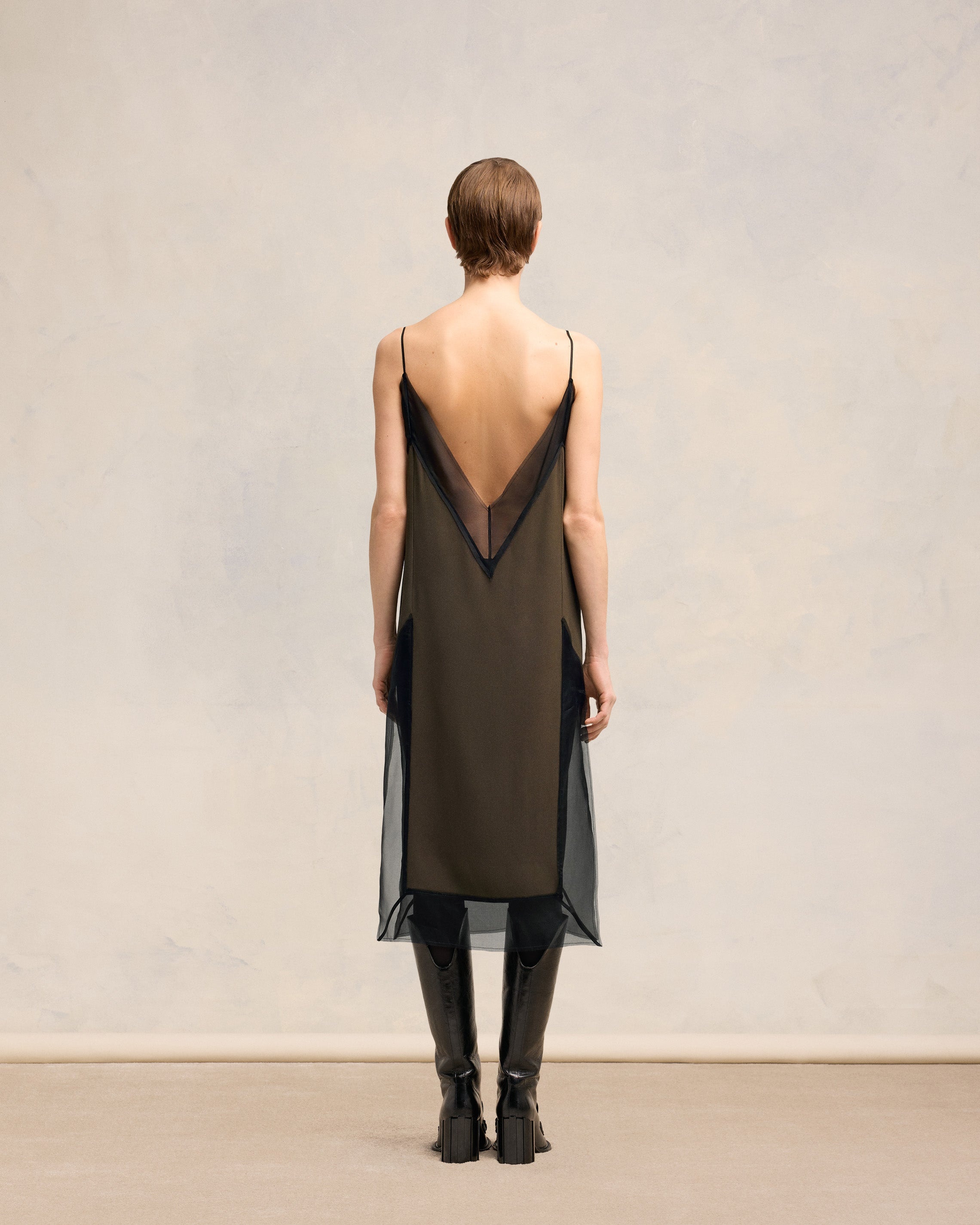 MIDI DRESS WITH THIN STRAPS - 5