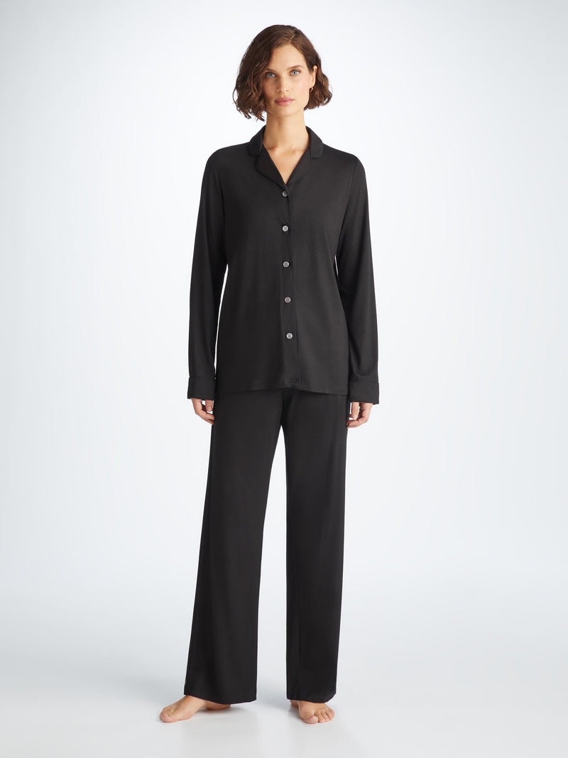 Women's Pajamas Lara Micro Modal Stretch Black - 3