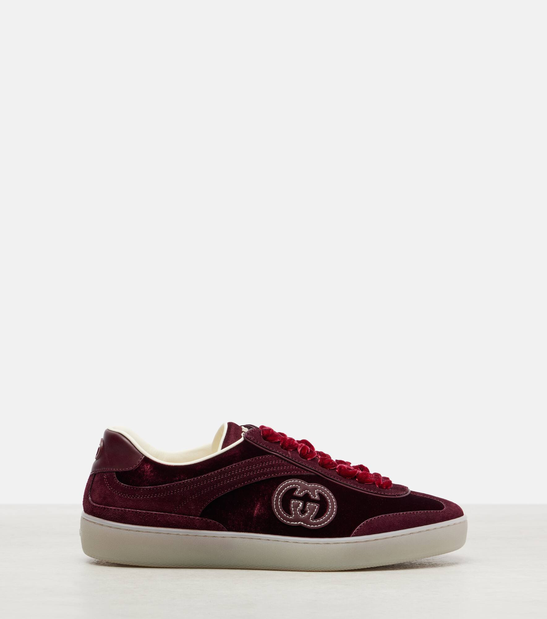 G75 velvet and suede sneakers - 4
