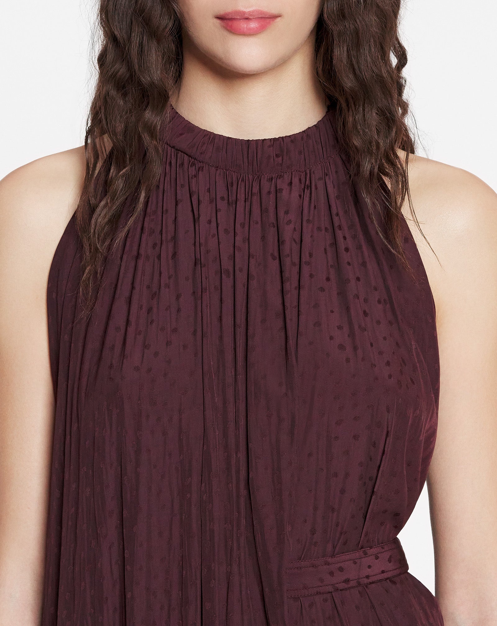 FLOWY ASYMMETRICAL BELTED DRESS - 5