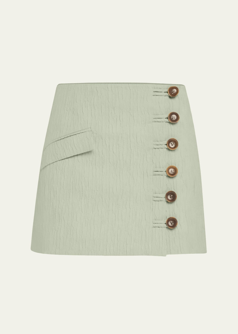 Iris Button-Front Mini Skirt 1