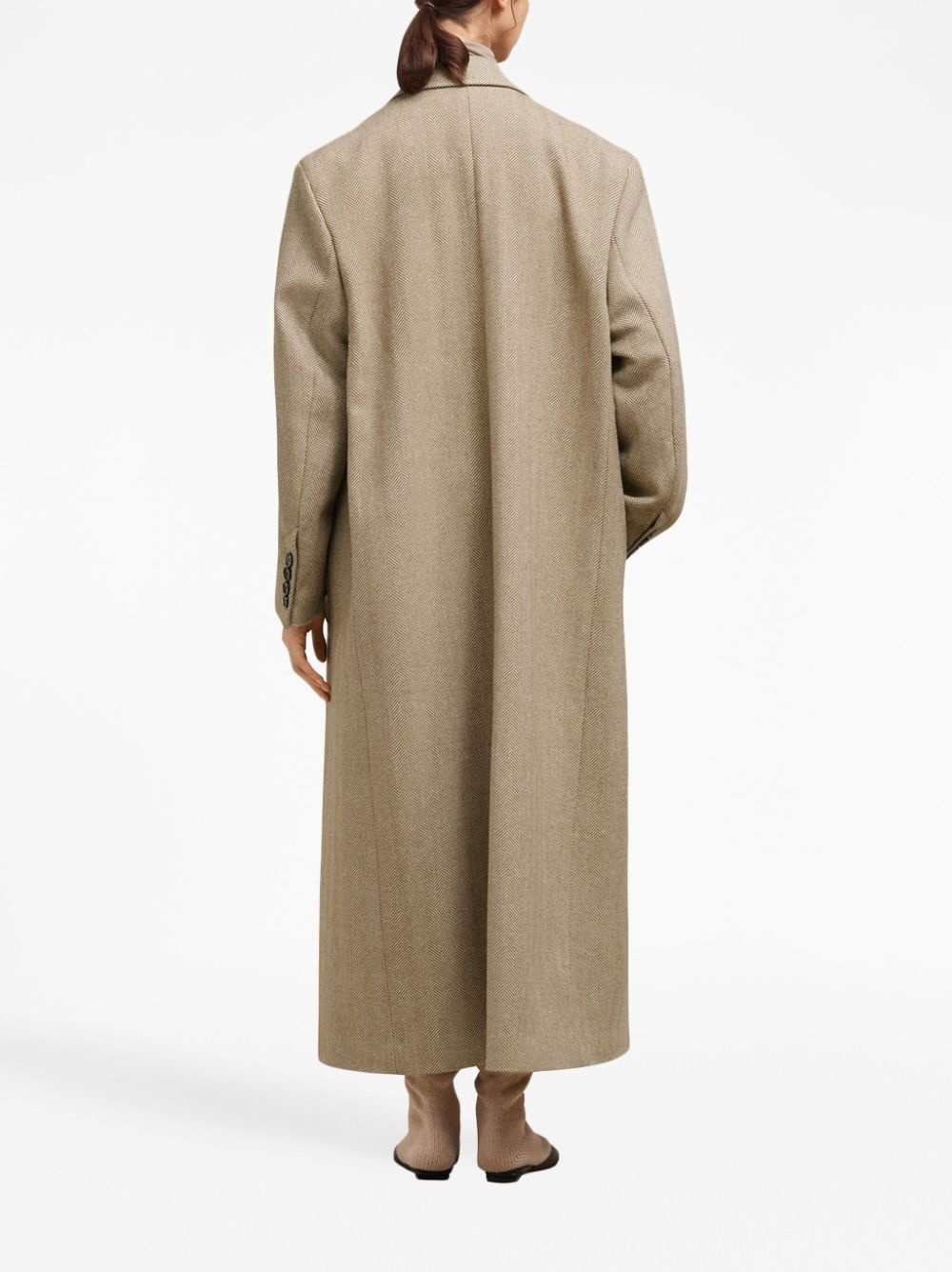single-breasted long coat - 4