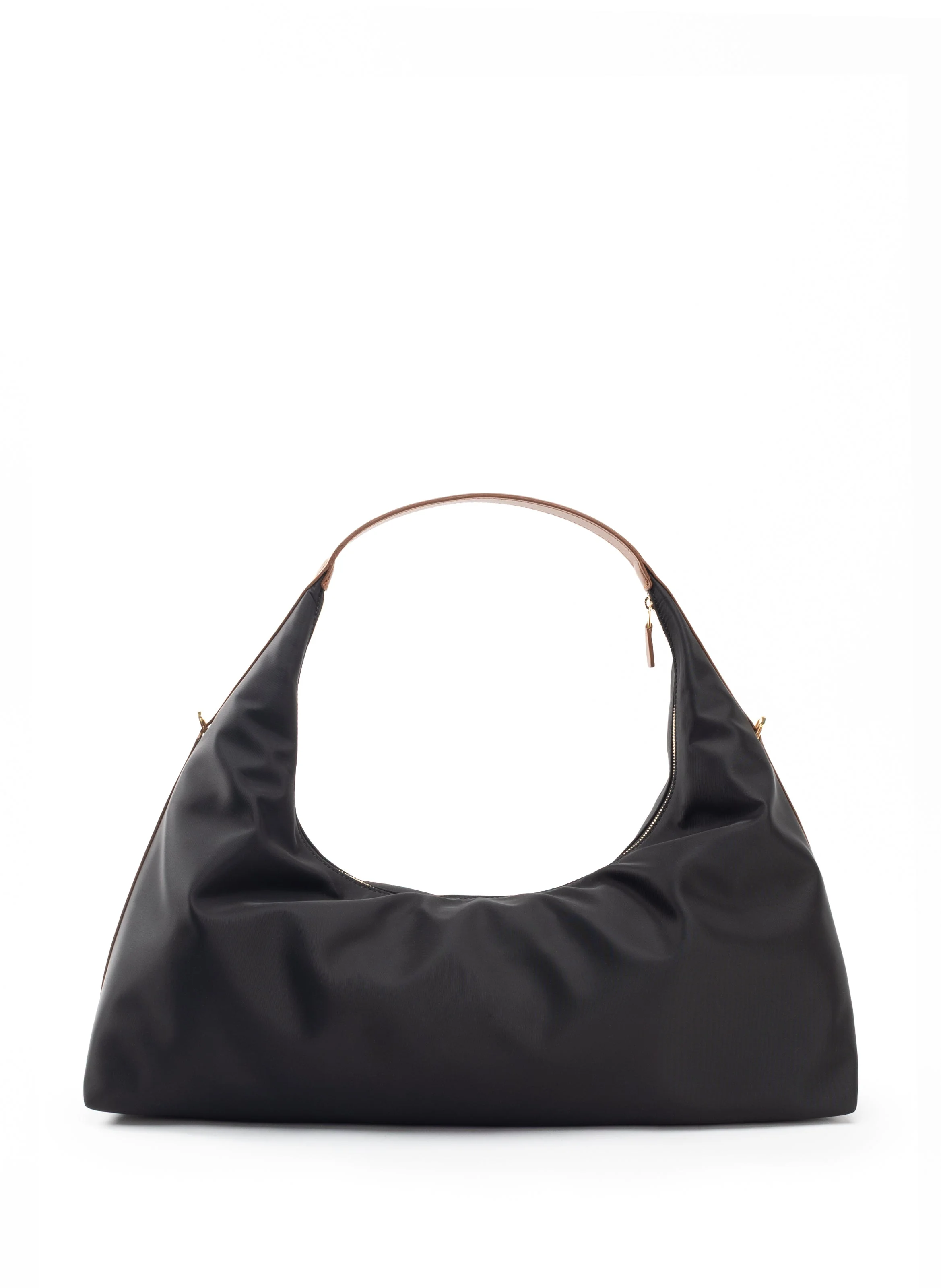 Le Nylon Large Nylon/Leather Trimming Black/Cognac - 1