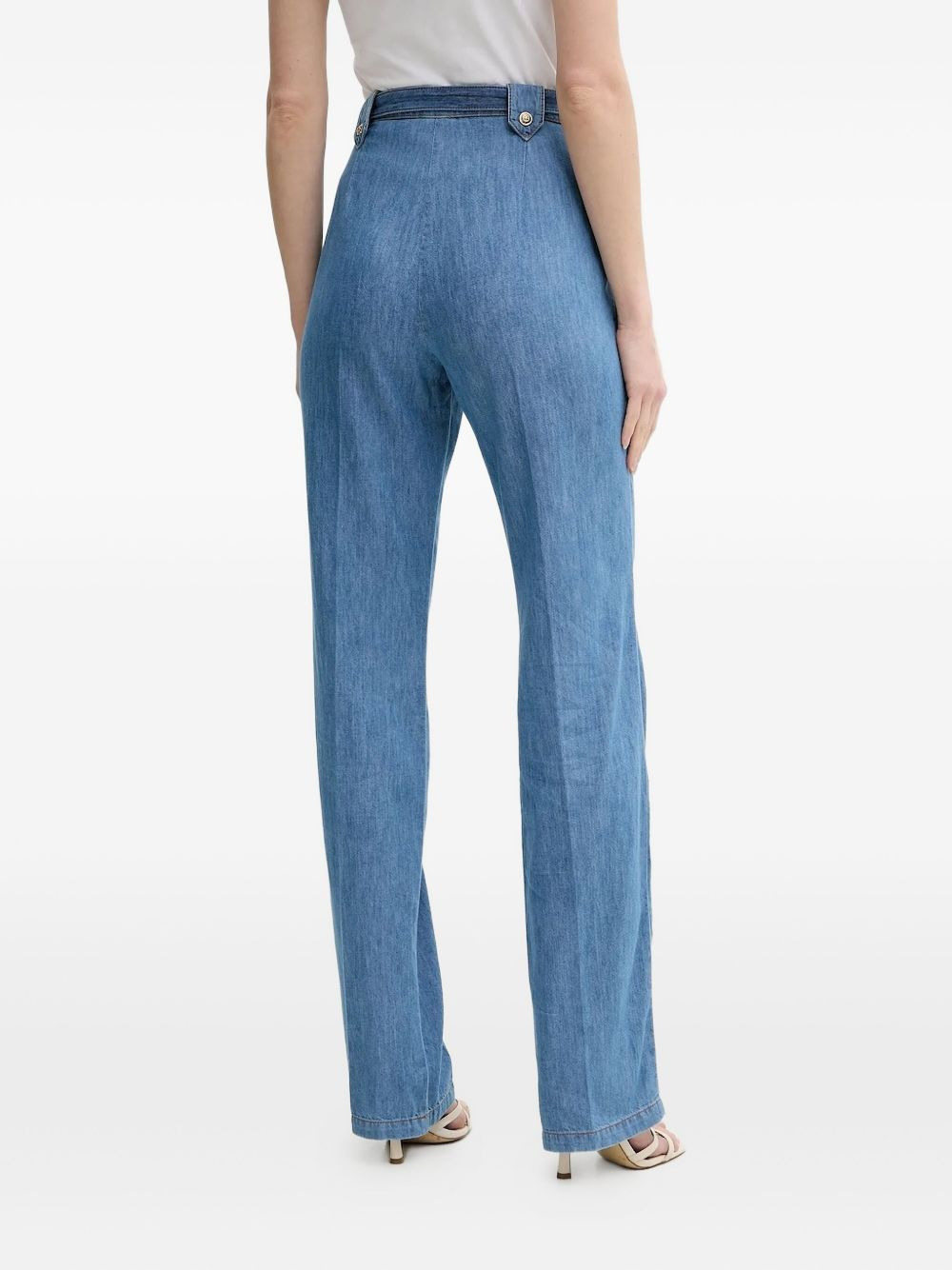 belted straight-leg jeans - 2