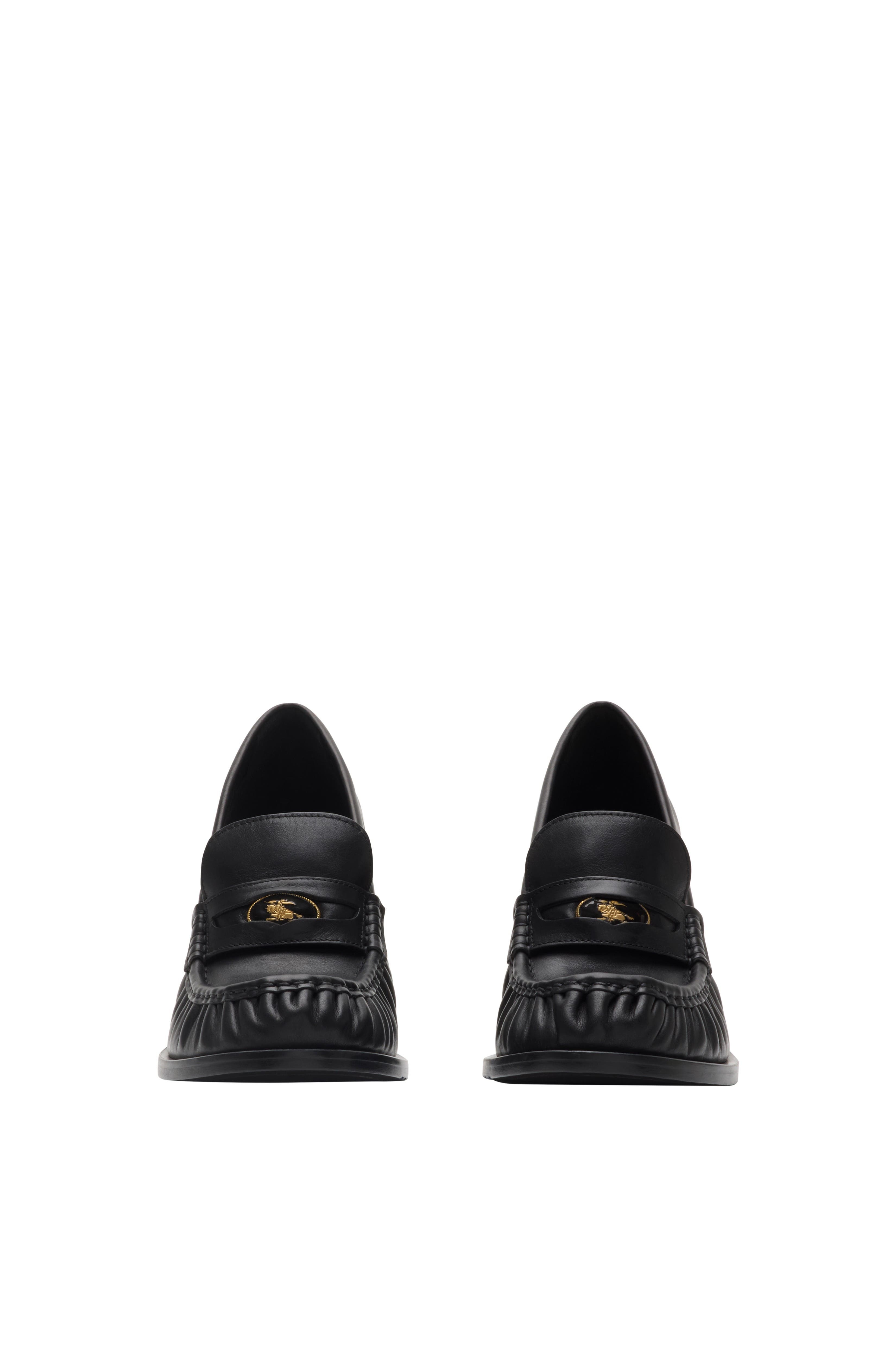 burberry Leather Cadet Heeled Loafers in Black at Nordstrom - 3