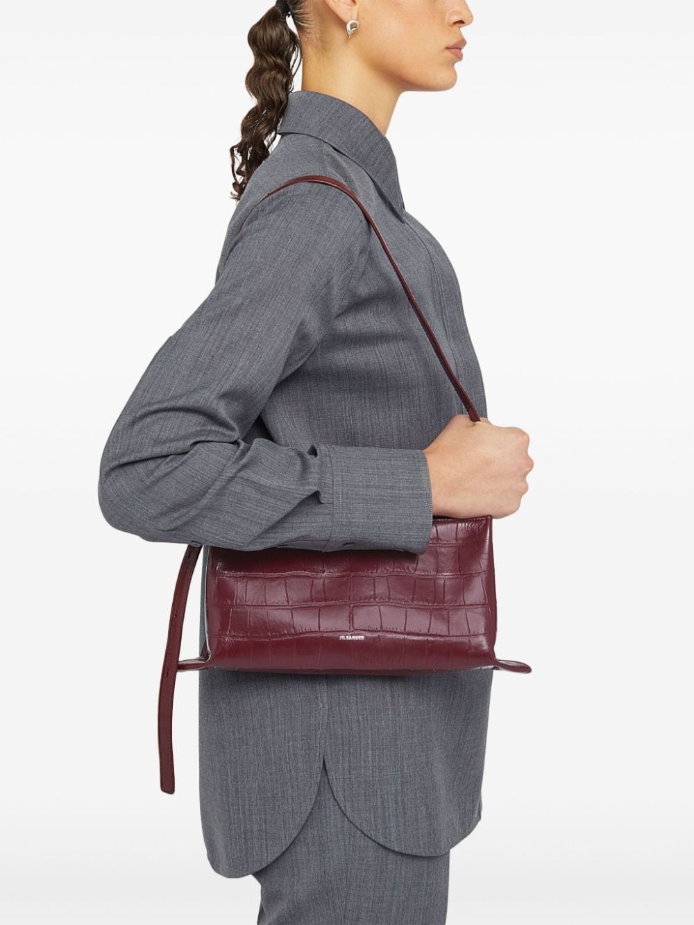 small Empire crocodile-effect shoulder bag - 3