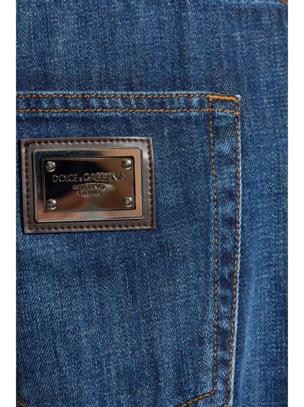 logo-plaque straight-leg jeans - 5