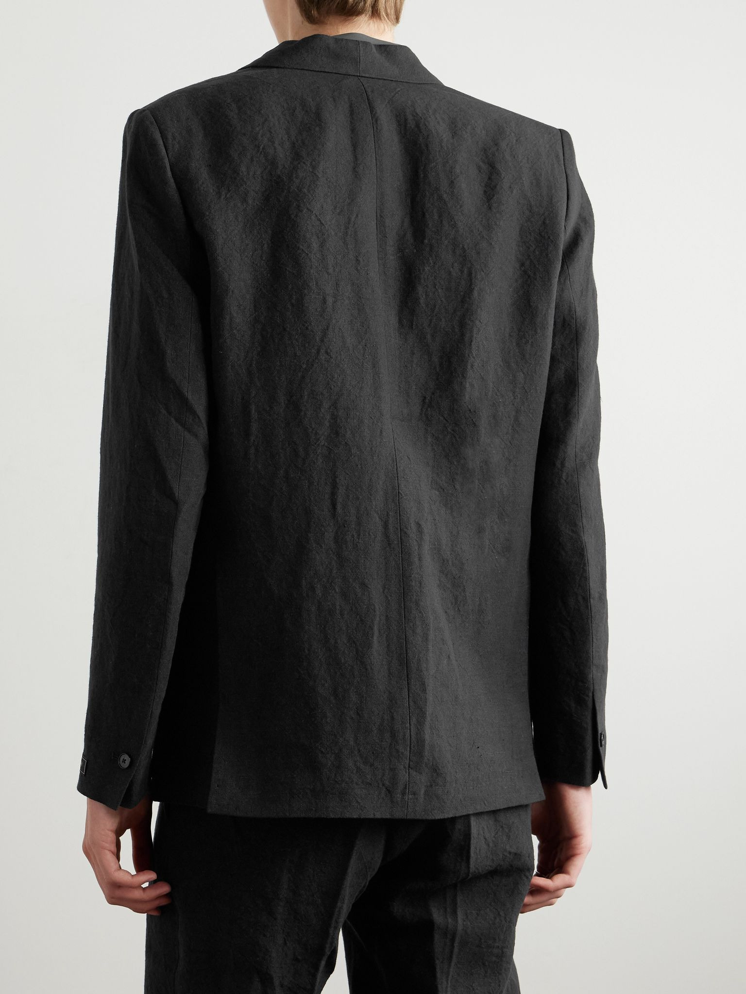Shinji Linen Suit Jacket Black - 3