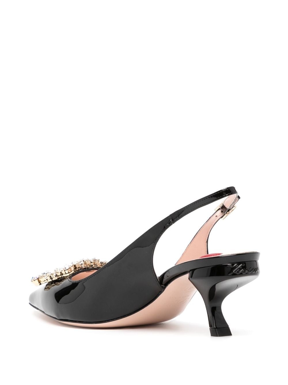 Virgule Strass crystal-buckle pumps - 3