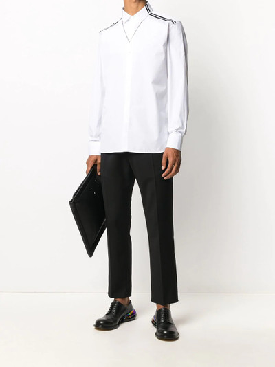 Neil Barrett stripe embellished buttoned shirt outlook