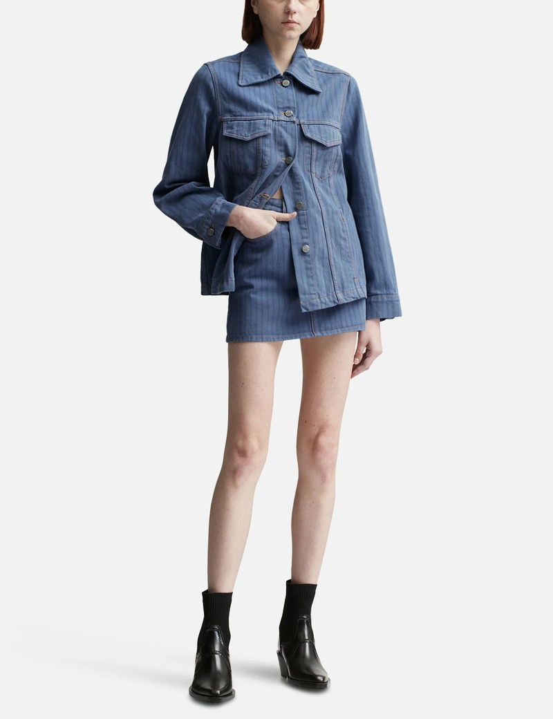 스트립 denim 스커트 4