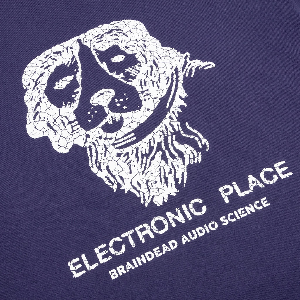 BRAIN DEAD ELECTRONIC PLACE T-SHIRT - NAVY - 3