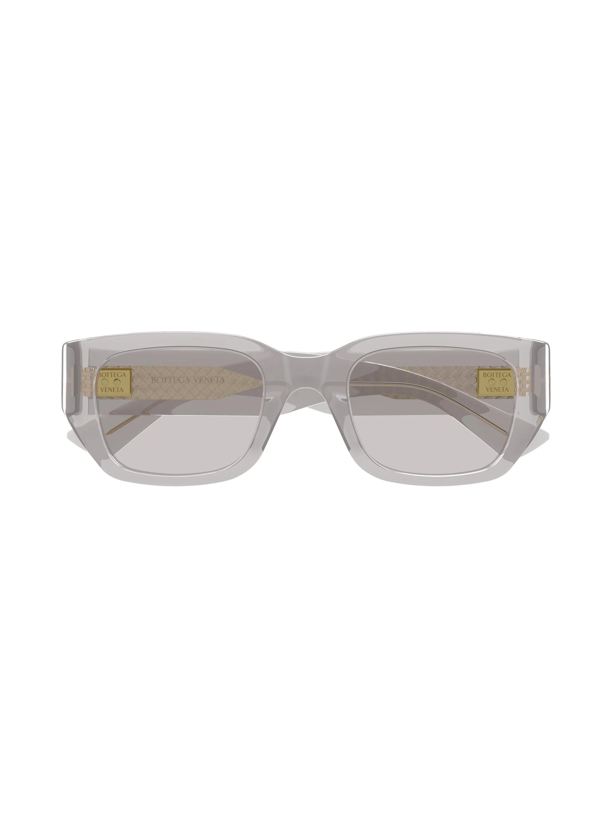 Women's Intrecciato Wirecore 52MM Rectangular Sunglasses - Grey - 1