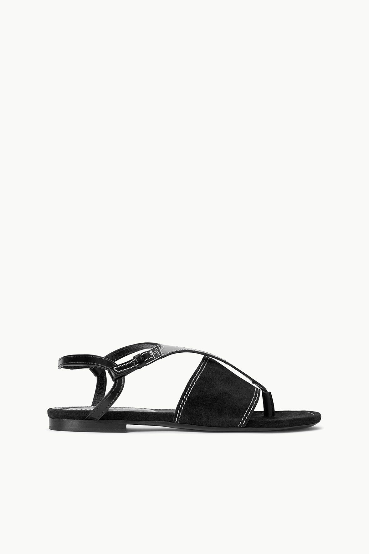 STAUD PURA VIDA FLAT SANDAL BLACK - 1