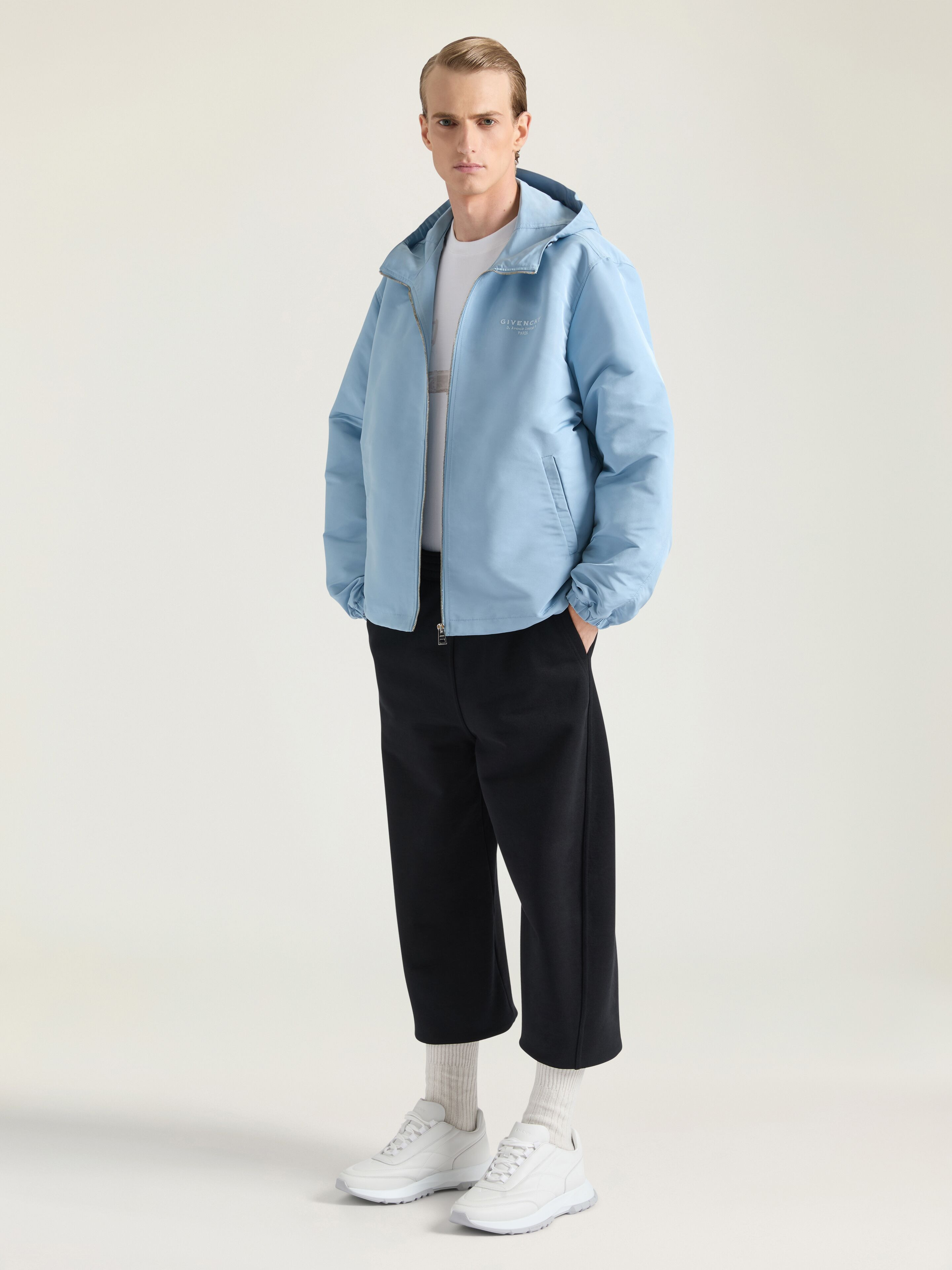 WINDBREAKER WITH GIVENCHY STAMP EMBROIDERY - 2