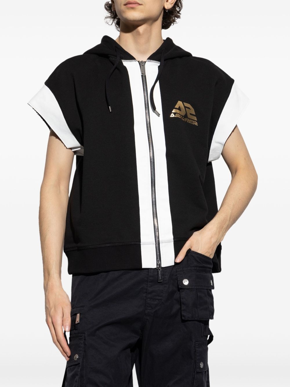 logo-print vest - 3