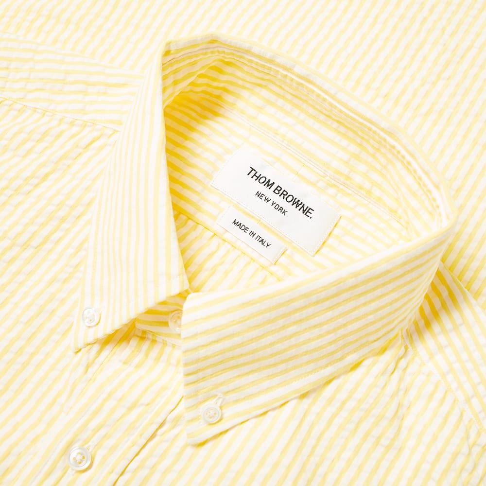 Thom Browne Button Down Seersucker Short Sleeve Shirt - 3