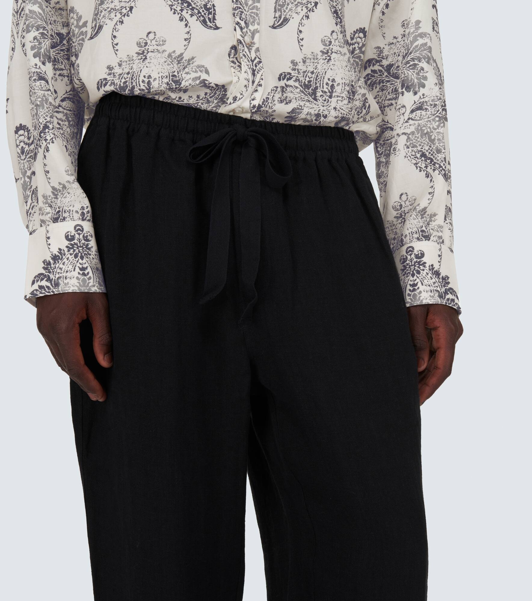 Wide-leg linen pants - 5