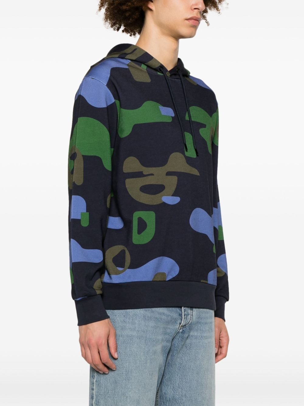 graphic-print cotton hoodie - 3