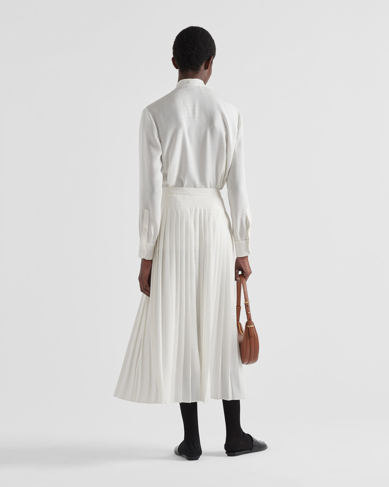 Long crêpe de Chine skirt 5