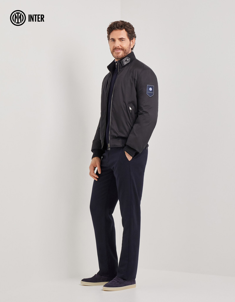 Canali CANALI NUVOLA BLACK PADDED TECHNICAL FABRIC BOMBER JACKET - INTER COLLECTION outlook