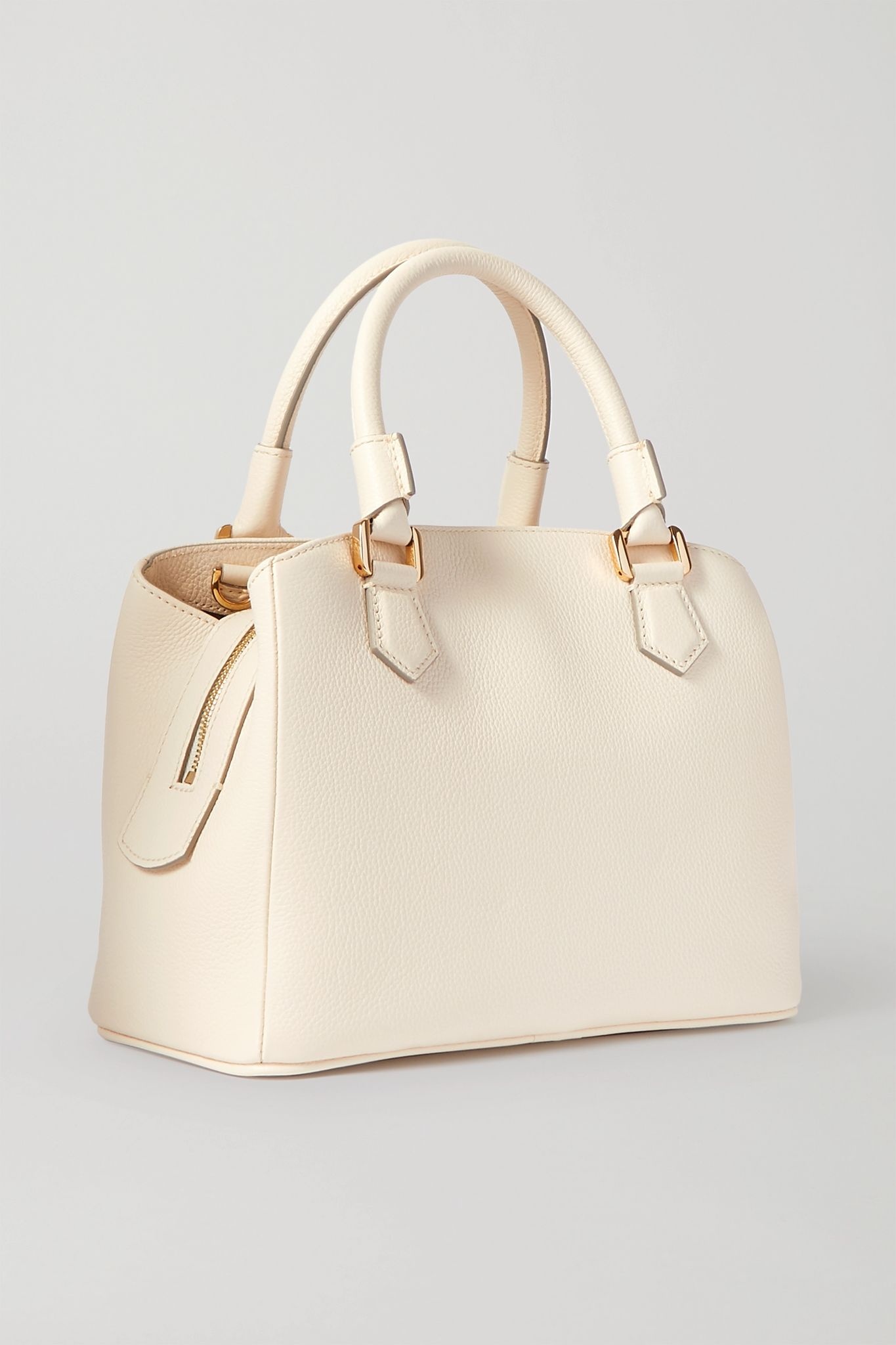 Luna mini textured-leather tote - 3