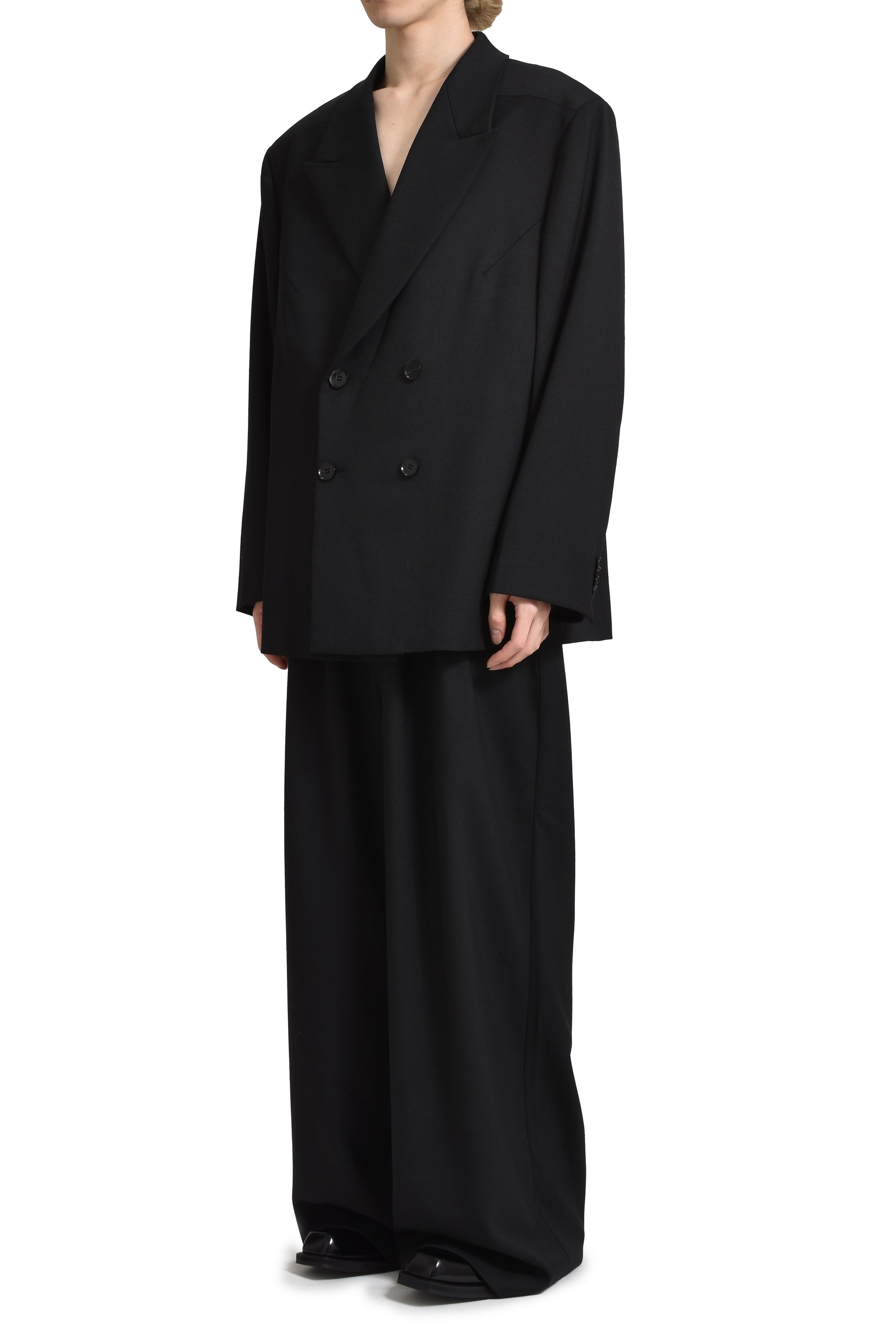 DOUBLE BREASTED BLAZER BLACK / BLK - 4