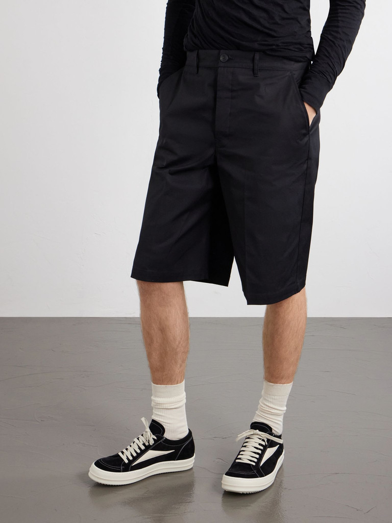 Vintage Full-Grain Leather-Trimmed Suede and Rubber Sneakers Black 2