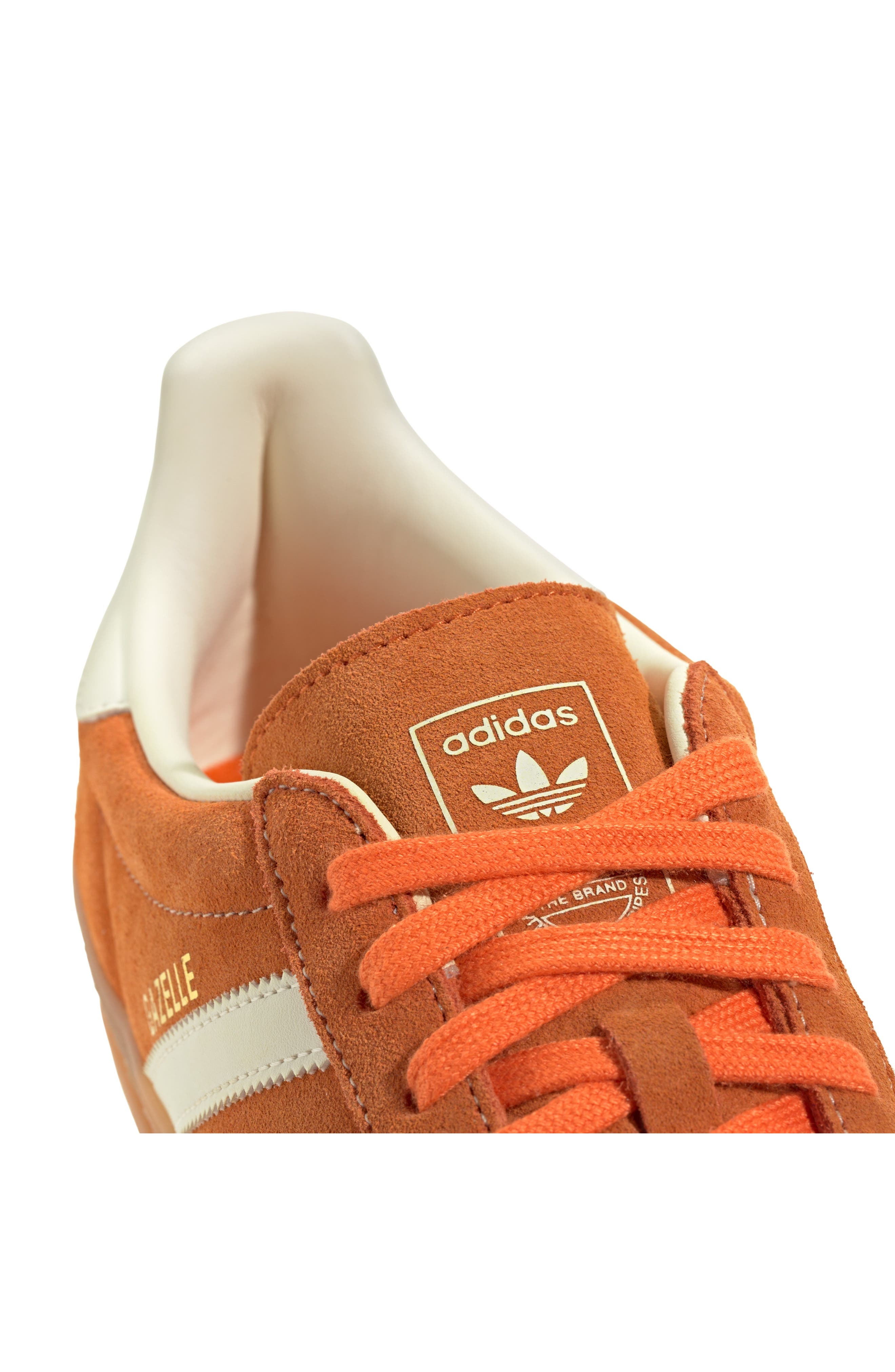 adidas Gazelle Indoor Sneaker in Orange/off White/gold Metallic at Nordstrom - 8