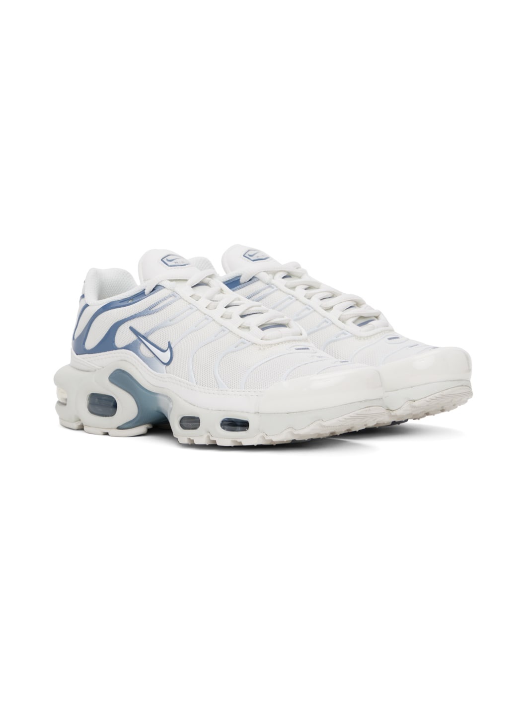 White & Blue Air Max Plus Sneakers - 4
