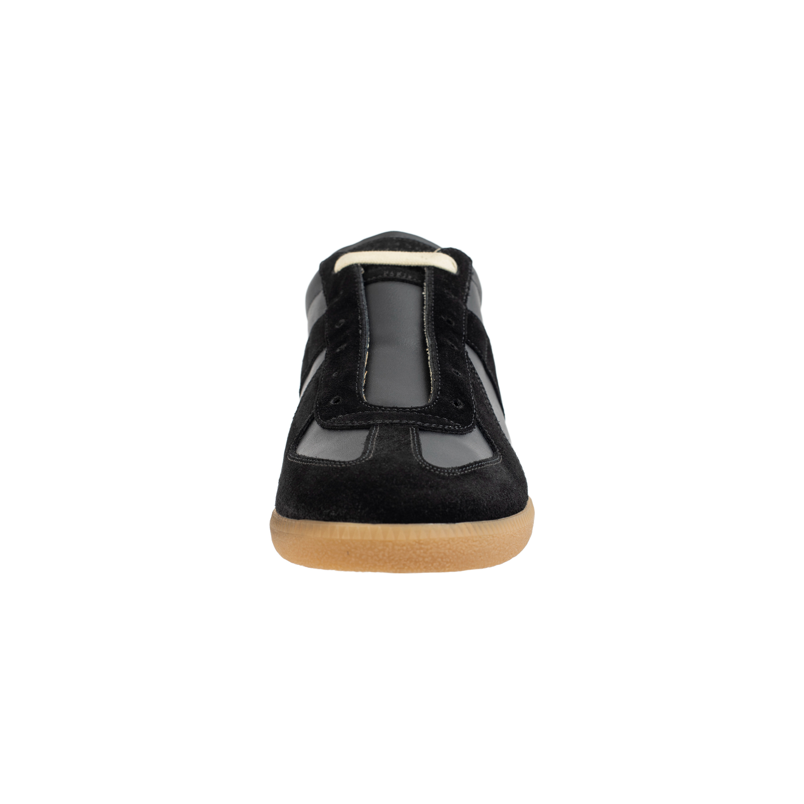 BLACK LEATHER SNEAKERS - 5