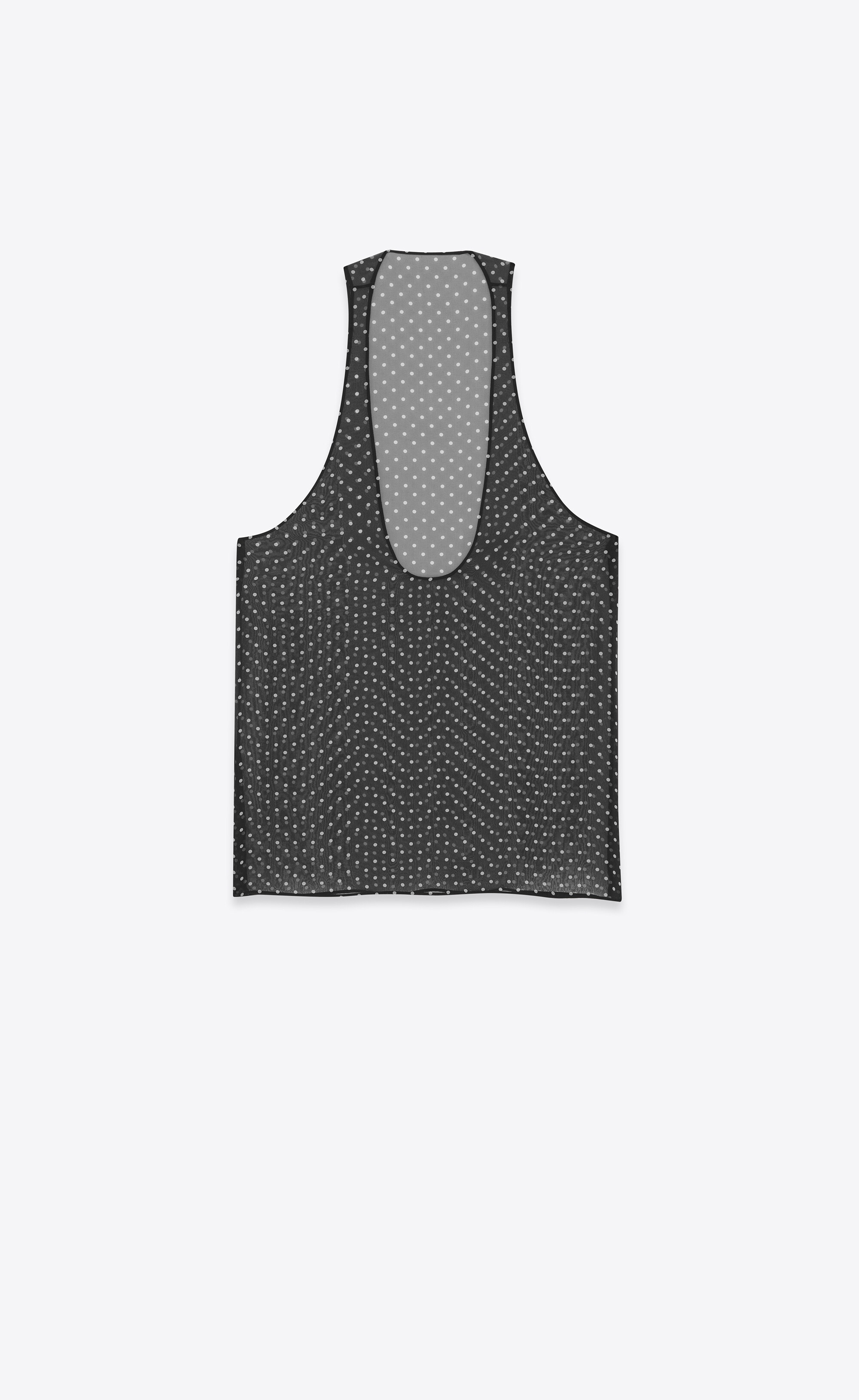 sheer tank top in silk muslin - 3