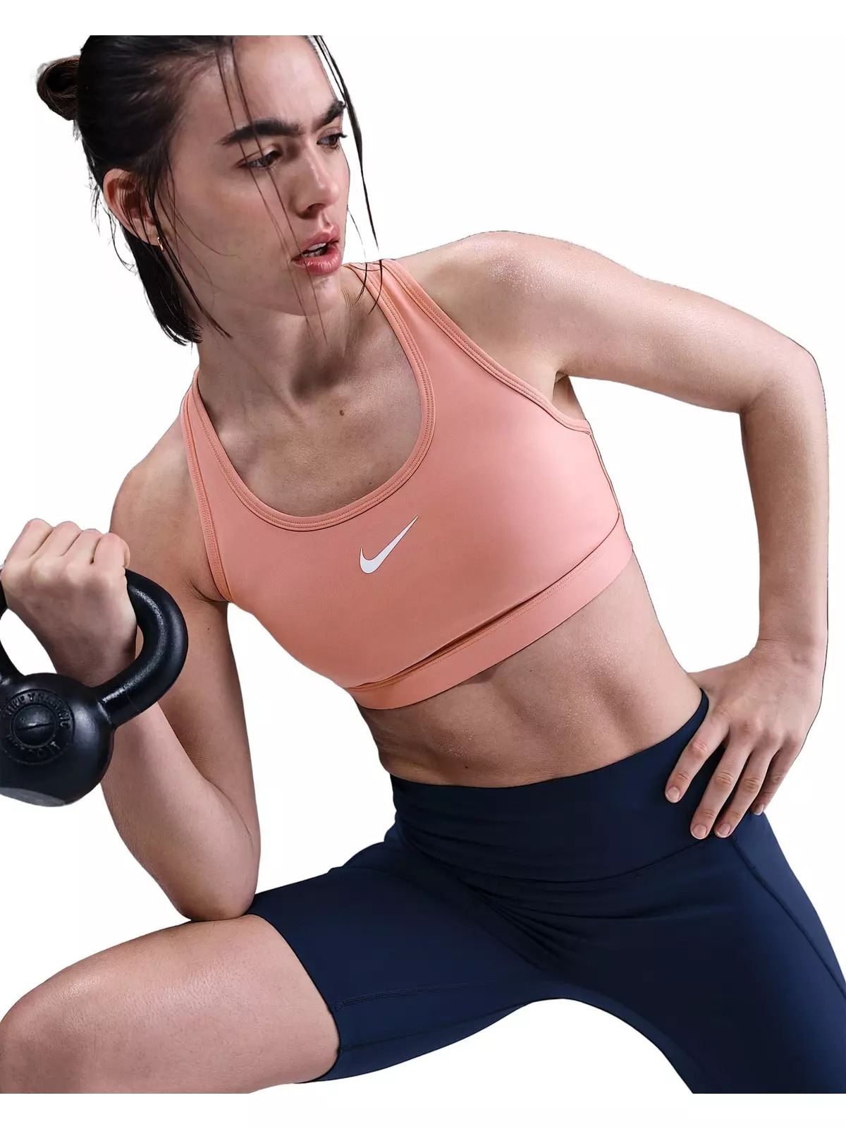 Women's Swoosh Medium Support Padded Sports Bra - Pink - 3
